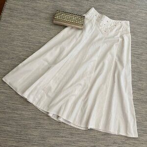 City Girl California White Studded Maxi Skirt  12